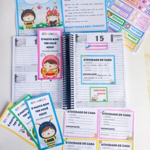 ð¼kit ORGANIZAÇÃO DE CADERNO, AGENDA E SALA. TEMA: Bichinhos de jardimðð