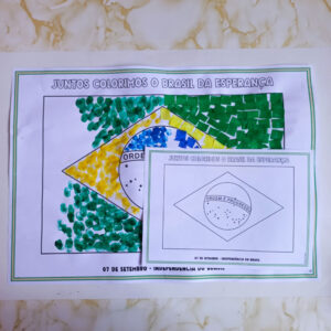 ð PINTURA COLETIVA - 7 DE SETEMBRO - Bandeira do Brasil ð