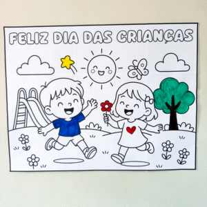 ð¥PAINEL DIA FELIZ / PARA COLORIR - Dia das crianças ☀
