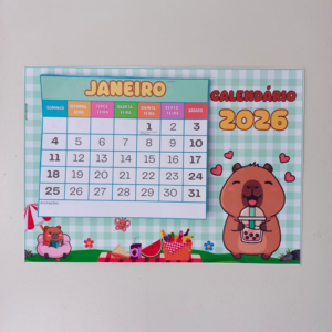 ð¤CALENDÁRIO 2026 - TEMA: CAPIVARA ð¤