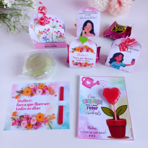 ð¼ Kit Lembrancinhas – Dia da Mulher - Equipe e Força que floresceð¸