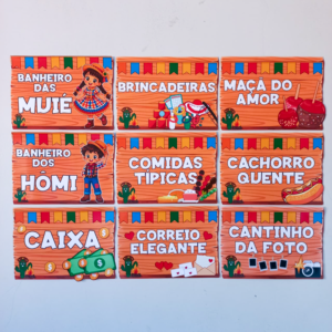 ✨ KIT COMPLETO DE PLAQUINHAS PARA FESTA JUNINA ✨