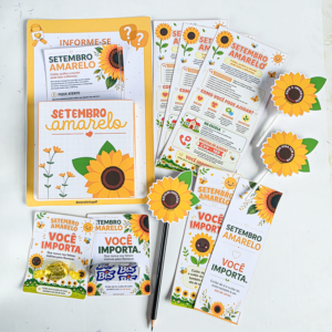 ð»KIT LEMBRANCINHAS FLORESCER - SETEMBRO AMARELO ð»